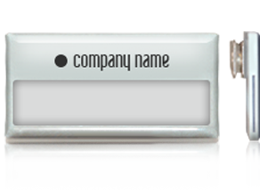 Domed name badges